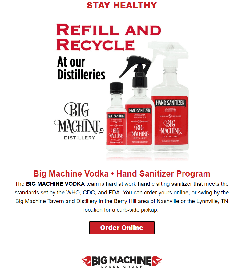 Big Machine Distillery Hand Sanitizer