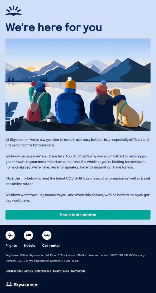 Skyscanner Email Marketing Message Shift