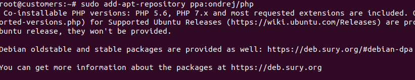 sudo add-apt-repository ppa:ondrej/php