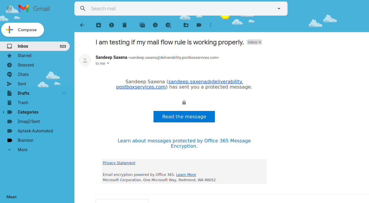 Secure Email Between Office 365 and Gmail By Default