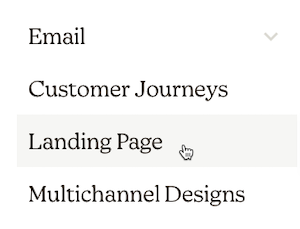 Create menu mailchimp