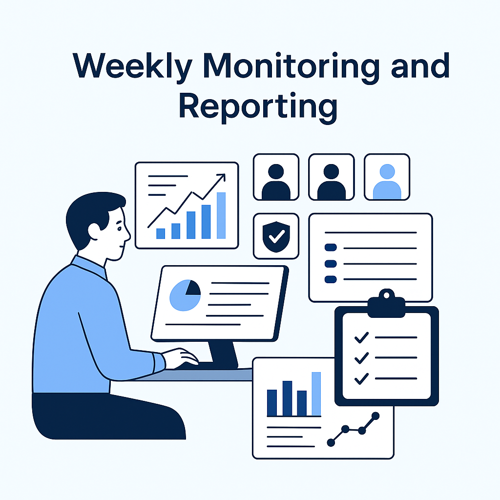 Cold Email Success:​ Weekly Monitoring and Reporting